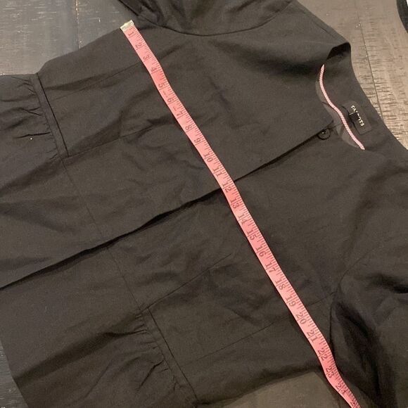 Talbots Black Linen 16 Peplum Back Career Casual Jacket Blazer - Picture 7 of 10